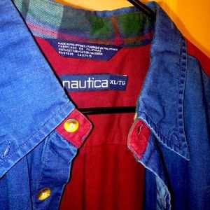 Retro Nautica Color-Blocked Button-down Shirt